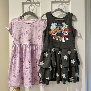 2 NWT 3T toddler dresses. Frozen and paw patrol.